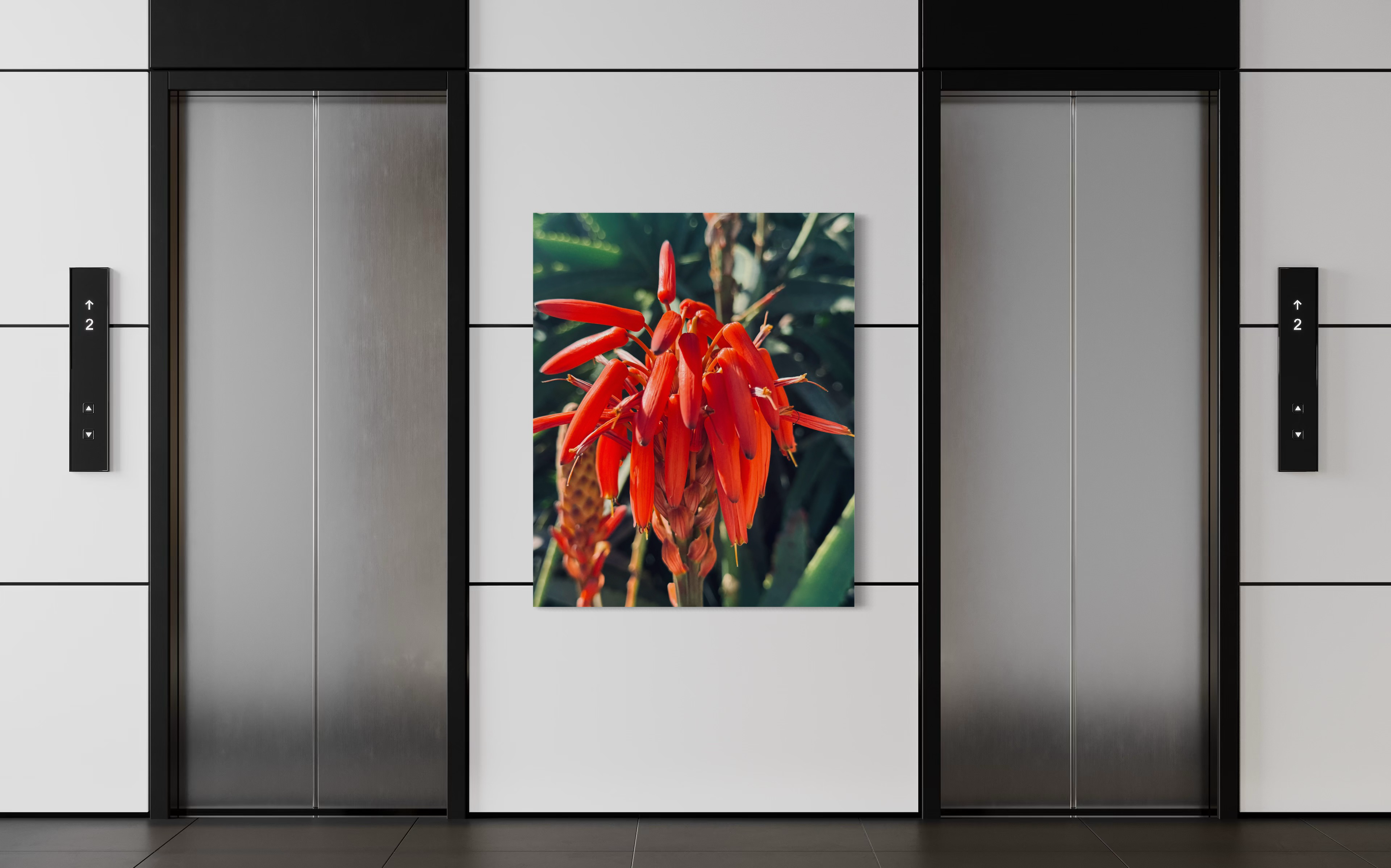 Solar Veins showcased in a modern commercial space, creating a bold contemporary accent.