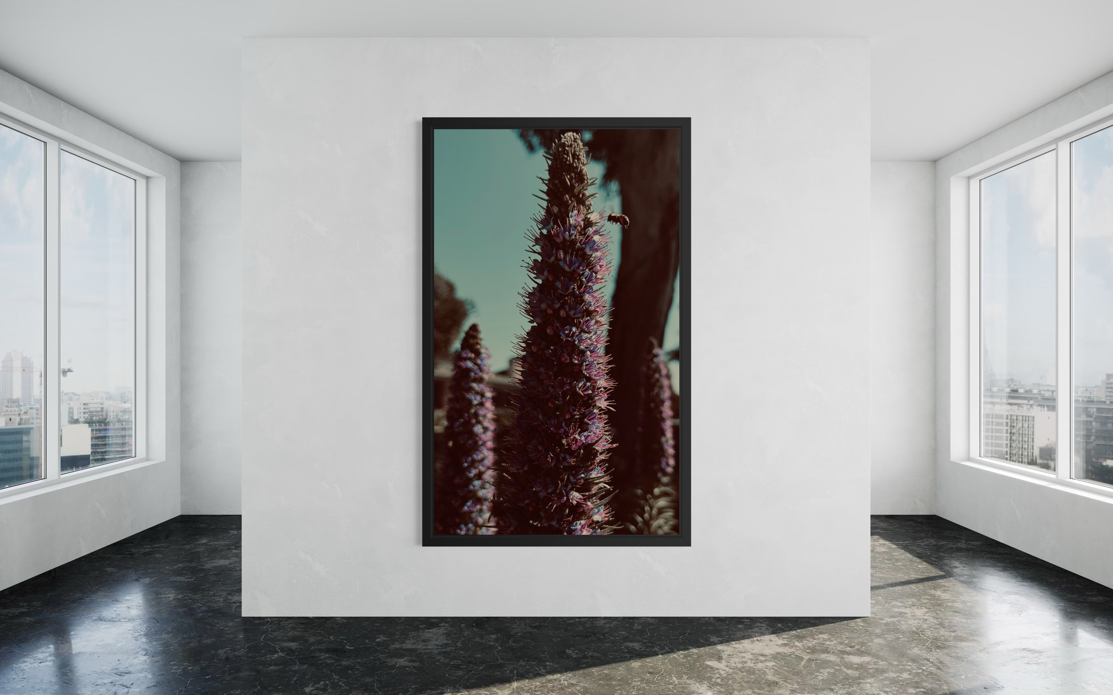 Whispers of Lavender presented in a floating black frame.