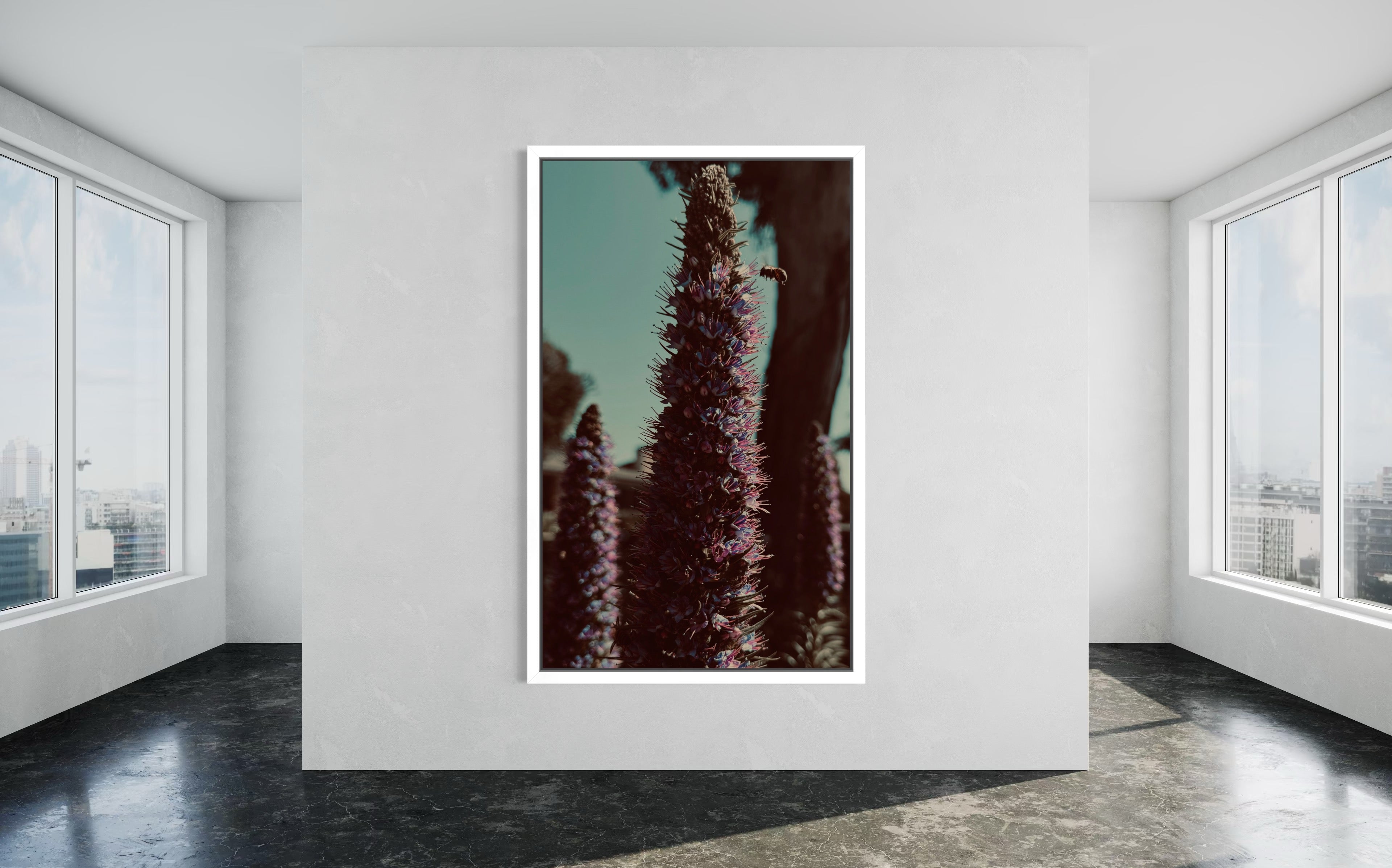 Whispers of Lavender presented in a crisp white floating frame.